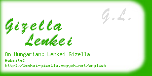 gizella lenkei business card